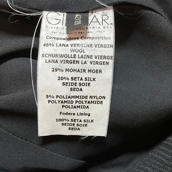 GIAMBATTISTA VALLI Wool Mohair Silk Blend Silk Lined Tweed Pencil Skirt IT Sz 42 - Picture 9 of 14